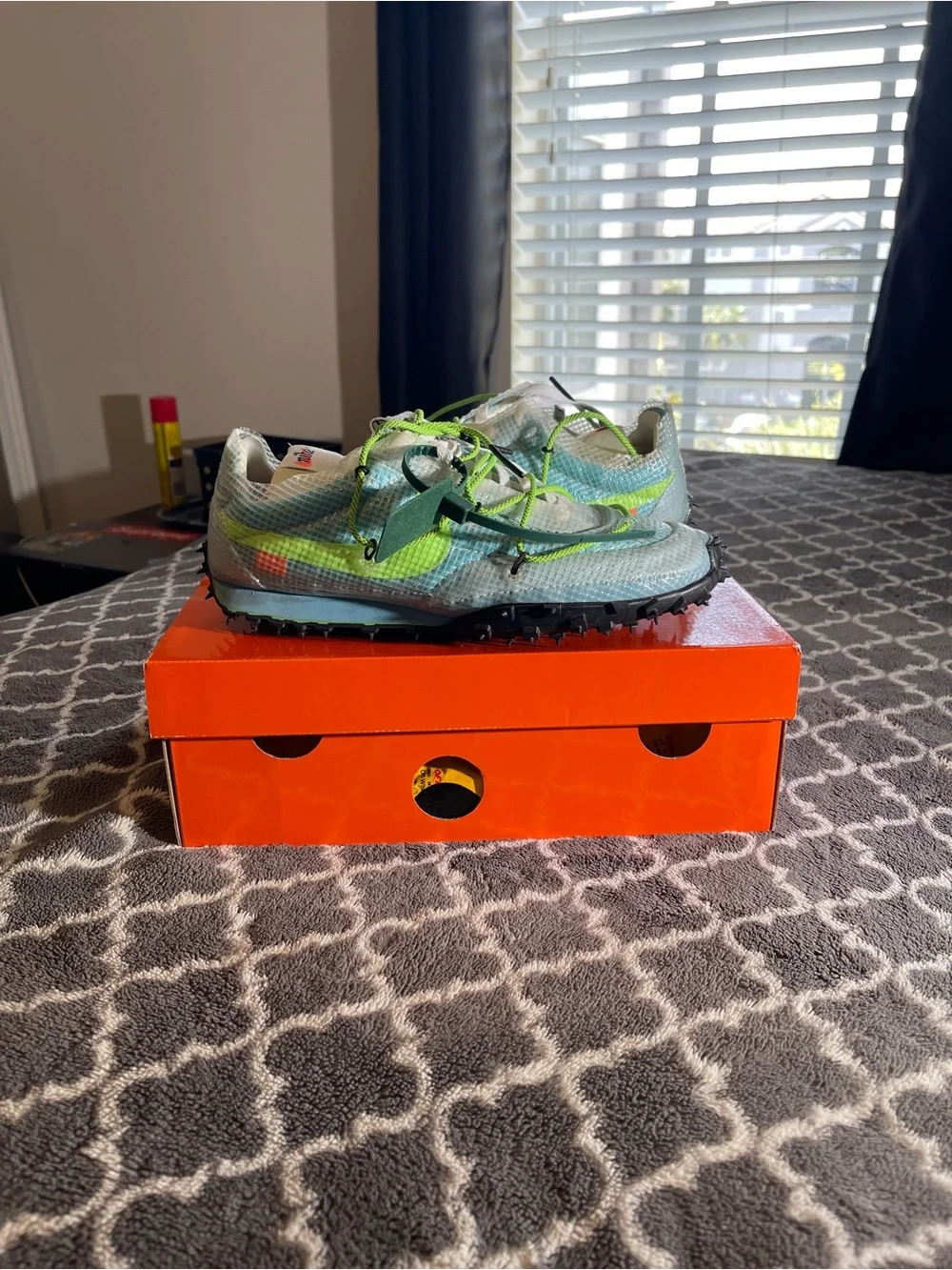 Nike Off White Waffle Racer - Green/Blue
